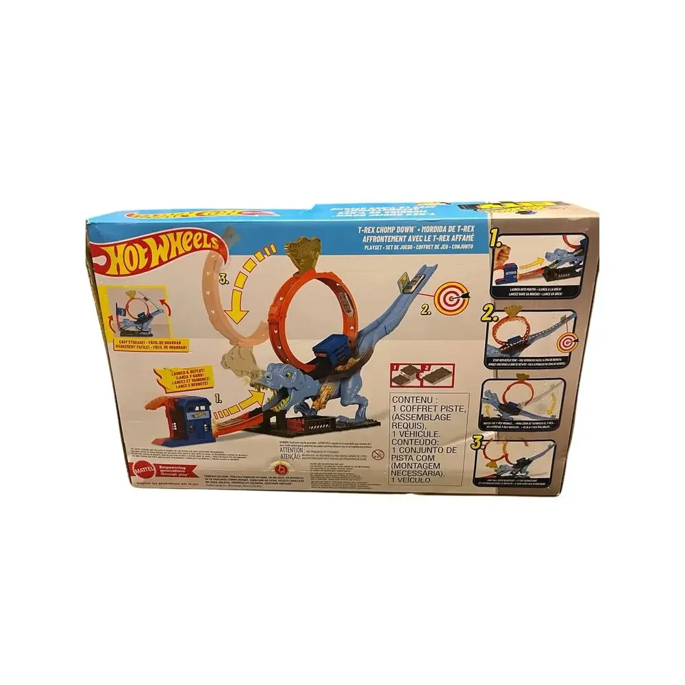 Hot Wheels T-Rex Chomp Down Track Set NEW